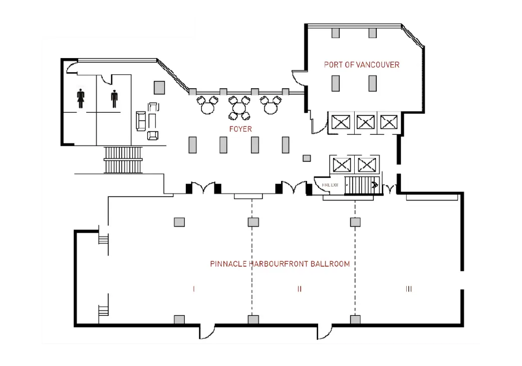 Harbourfront Ballroom floor plan